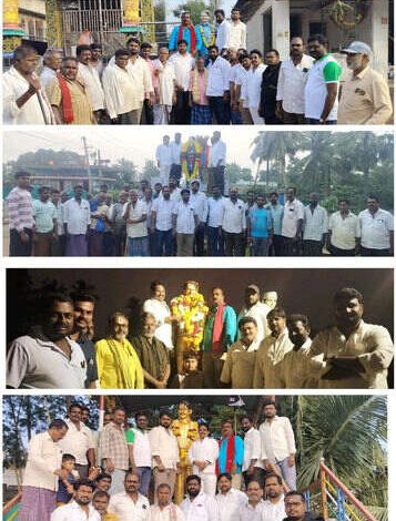 రంగాకు నివాళులర్పించిన రాధా రంగ మిత్రమండలి అధ్యక్షుడు