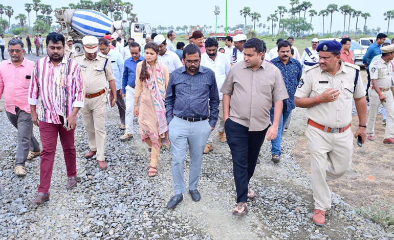 ముఖ్యమంత్రి పర్యటనకు పకడ్బందీగా ఏర్పాట్లు