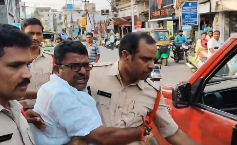 వైసీపీ నేత బొర్రా విఠల్ ను అదుపులోకి తీసుకున్న పోలీసులు