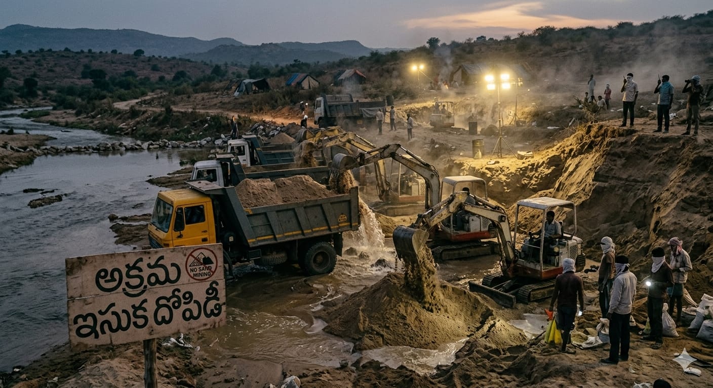 కృష్ణాజిల్లాలో ఇసుక అక్రమ రవాణాను అరికట్టాలి…