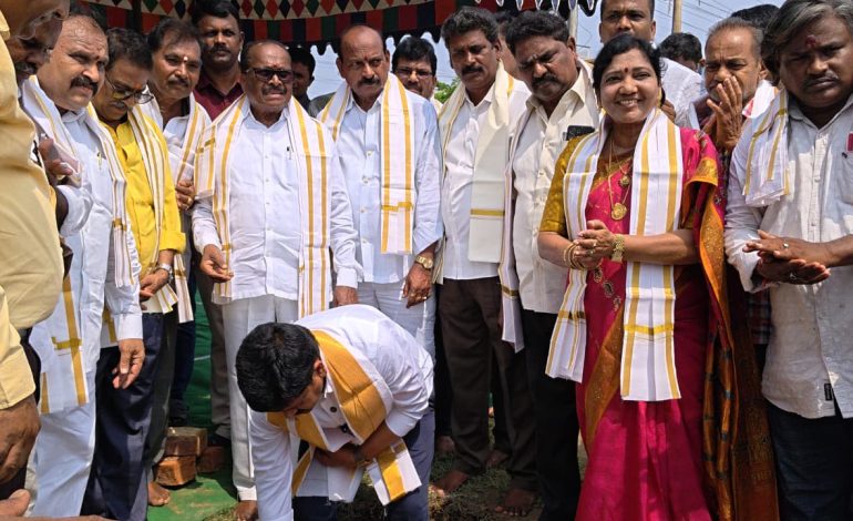 ధర్మాన చెరువు సుందరీకరణ పనులకు శంకుస్థాపన చేసిన మంత్రి కొల్లు రవీంద్ర