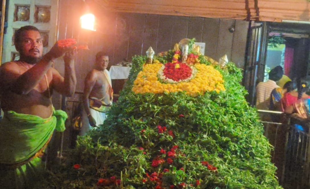 బచ్చుపేట వేంకటేశ్వర స్వామి ఆలయంలో కన్నులపండువగా లక్ష తులసి పూజ