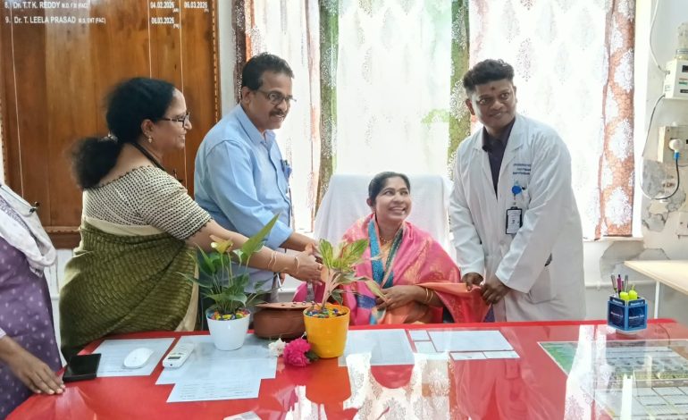 మచిలీపట్నం సర్వజన వైద్యశాల నూతన   సూపరింటెండెంట్ గా డాక్టర్ జి. పద్మశ్రీ బాధ్యతల స్వీకరణ