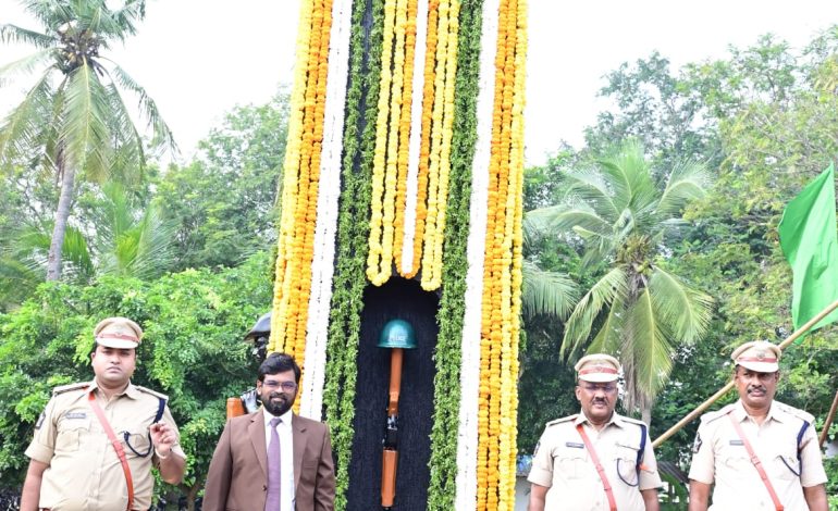 పోలీస్ అమరవీరుల త్యాగాలు చిరస్మరణీయం: జిల్లా కలెక్టర్ డీకే బాలాజి